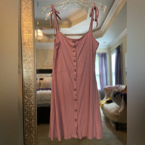 🆕• TOPSHOP • tie shoulder ribbed mini dress - Picture 5 of 8